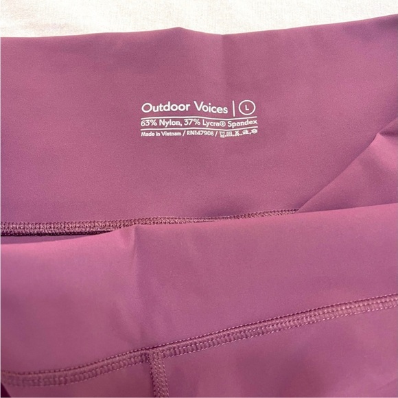 Outdoor Voices Women Legging Size Large Blue Wide Waistband Pull On Stretch Pant - Picture 10 of 11